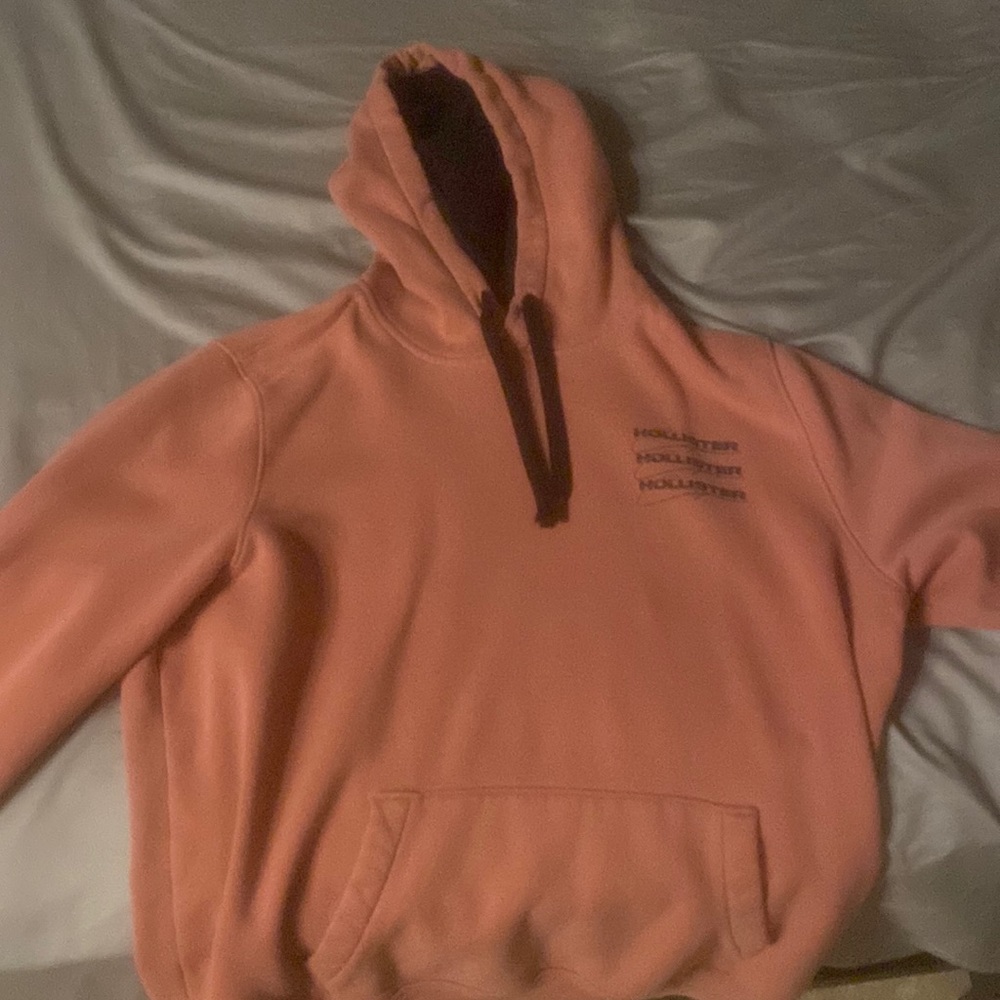 Pink reflective Hollister hoodie